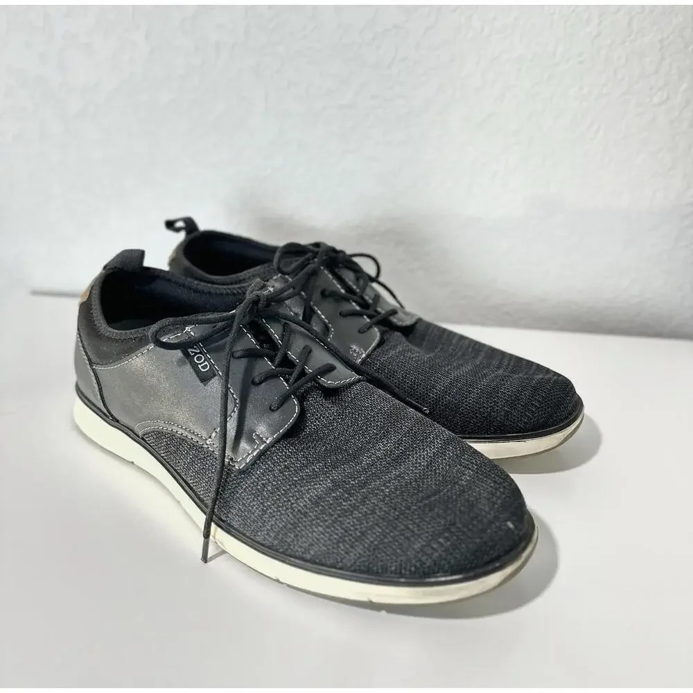 Izod Mens Casual Shoes Drift Oxford Memory Foam Sneaker Breathable Black Size 10
